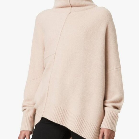 ALL SAINTS 100% Cashmere Char Roll Neck Sweater in Beige - US 8 / UK 12 - Picture 9 of 9